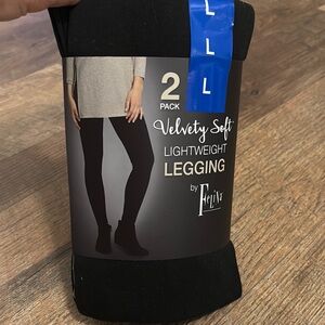 Black Velvety Soft Leggings - 2 Pack